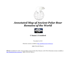 Annotated Map of Ancient Polar Bear Remains of the World