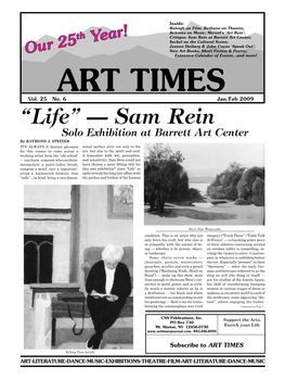 “Life” — Sam Rein Solo Exhibition at Barrett Art Center by RAYMOND J