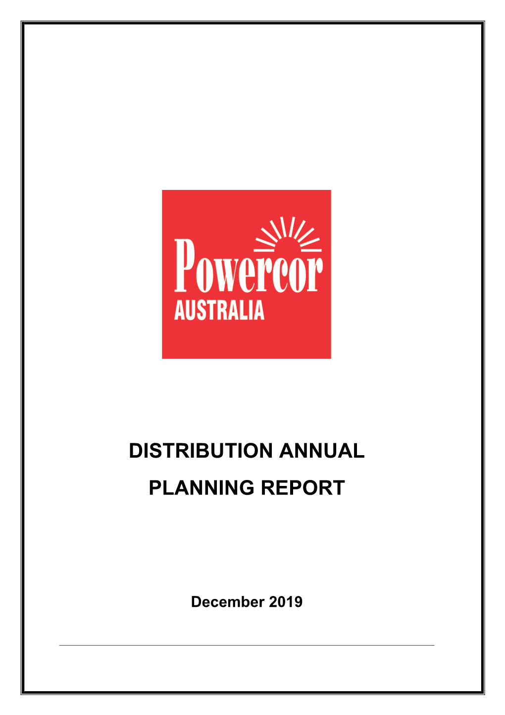 Distribution Annual Planning Report