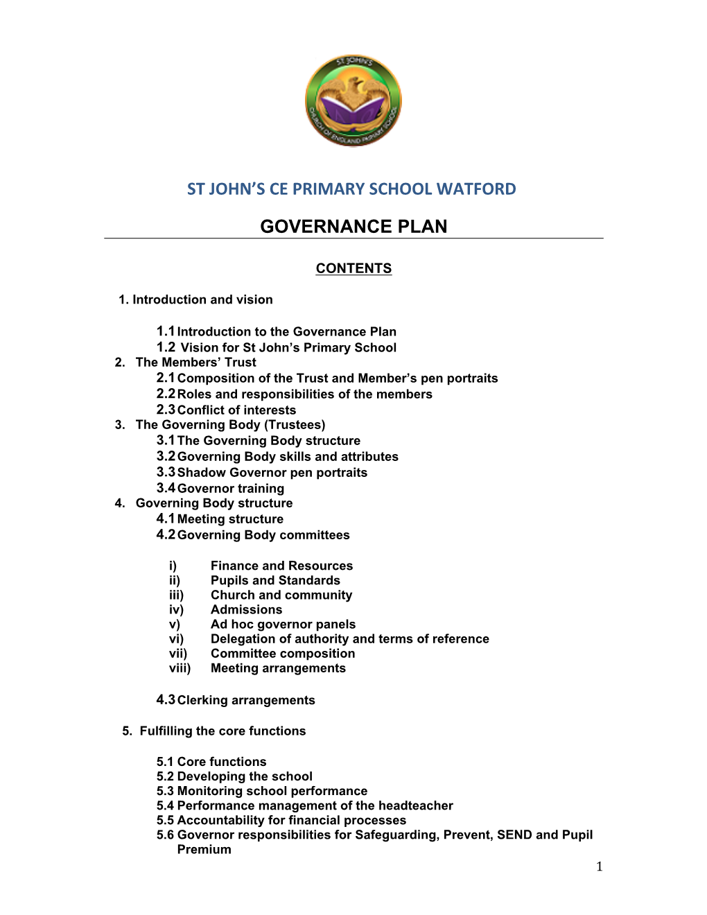 Governance Plan