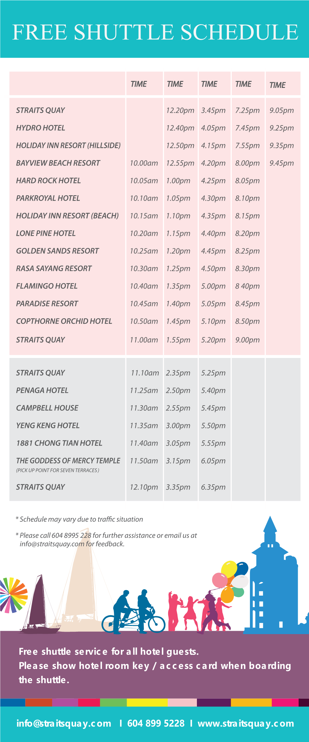 Free Shuttle Schedule