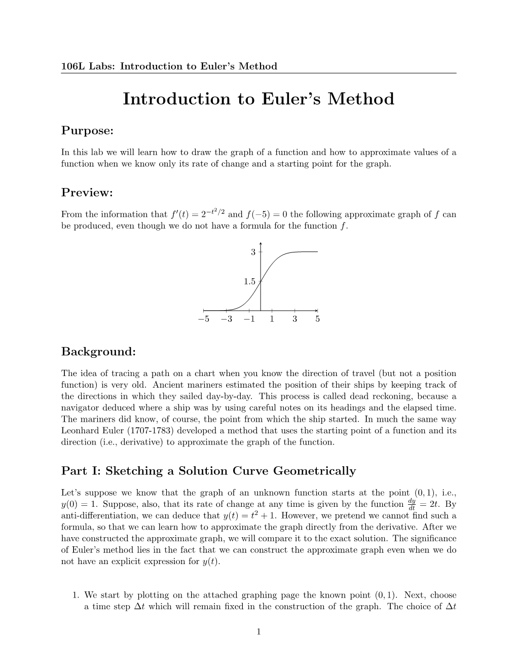 Introduction to Euler's Method