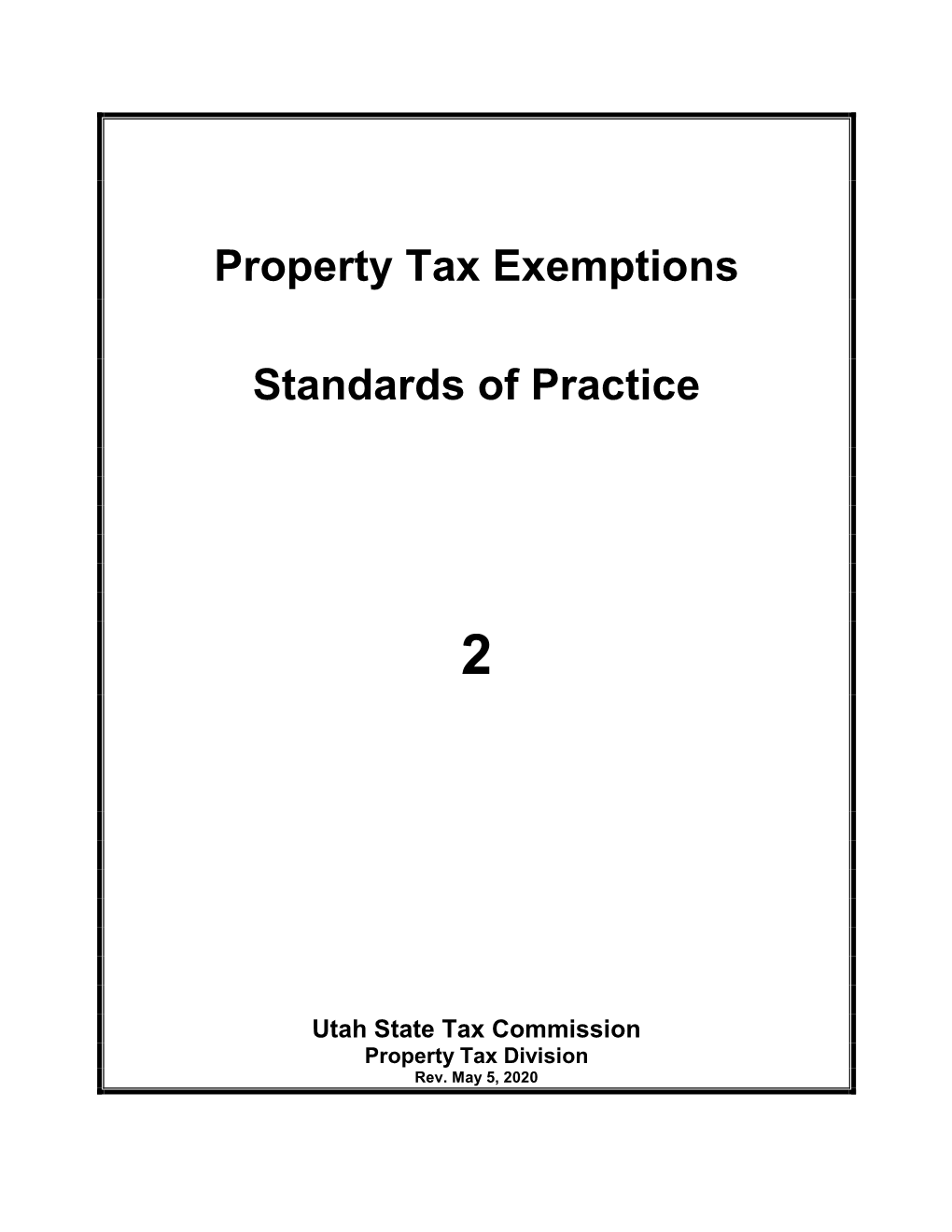 Standard 2, Property Tax Exemptions