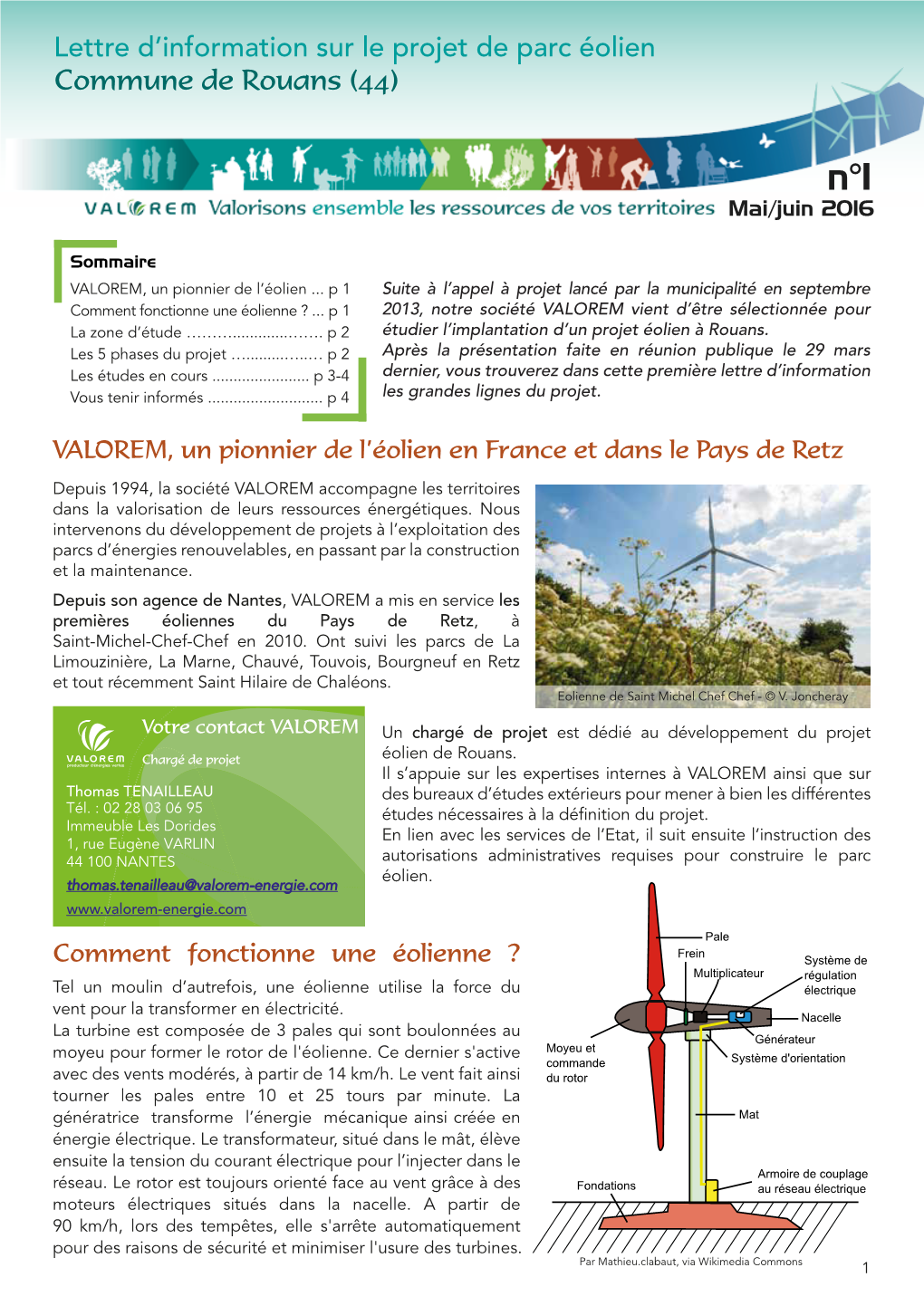 Lettre D'information Sur Le Projet De Parc Éolien Commune De Rouans