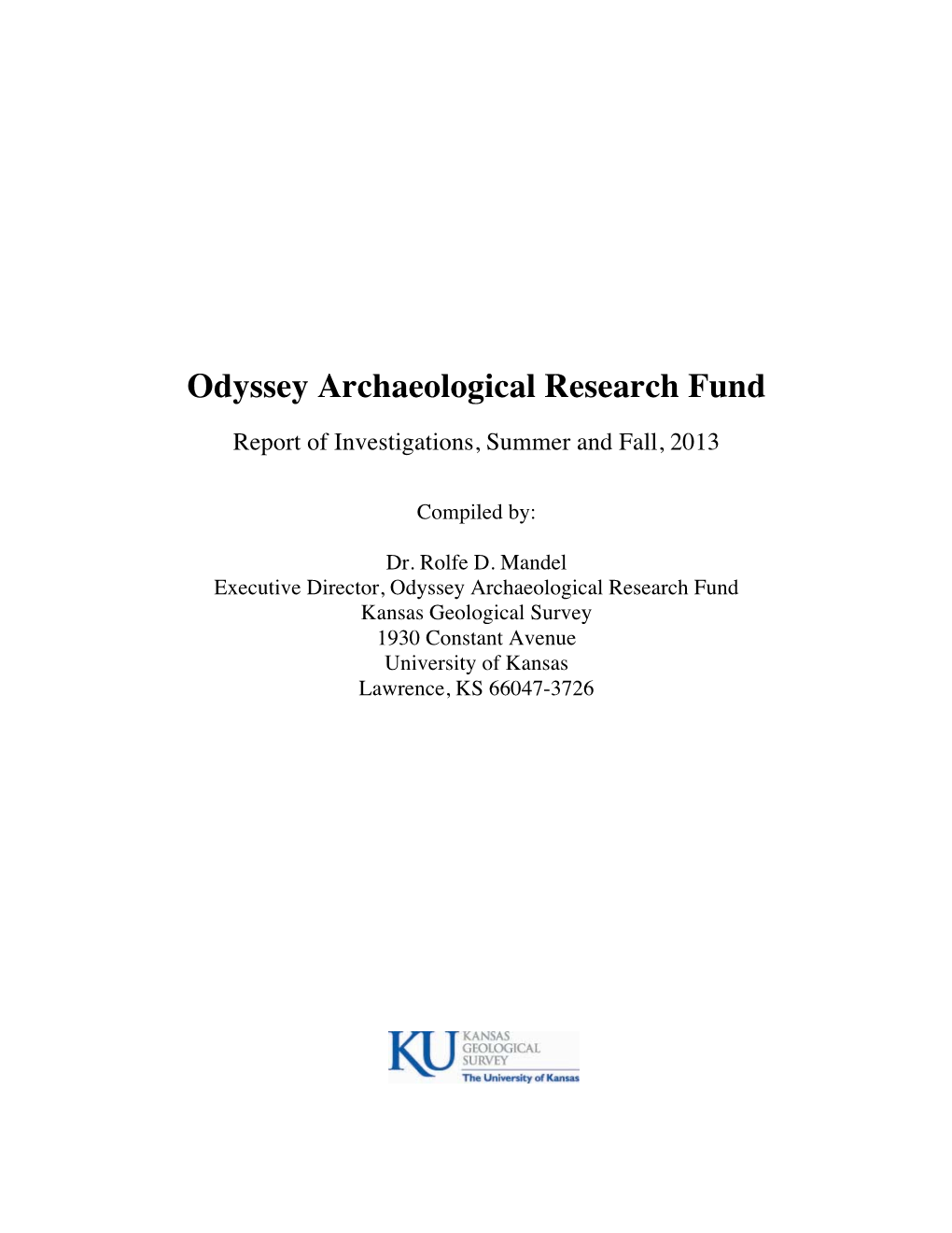 Odyssey Archaeological Research Fund