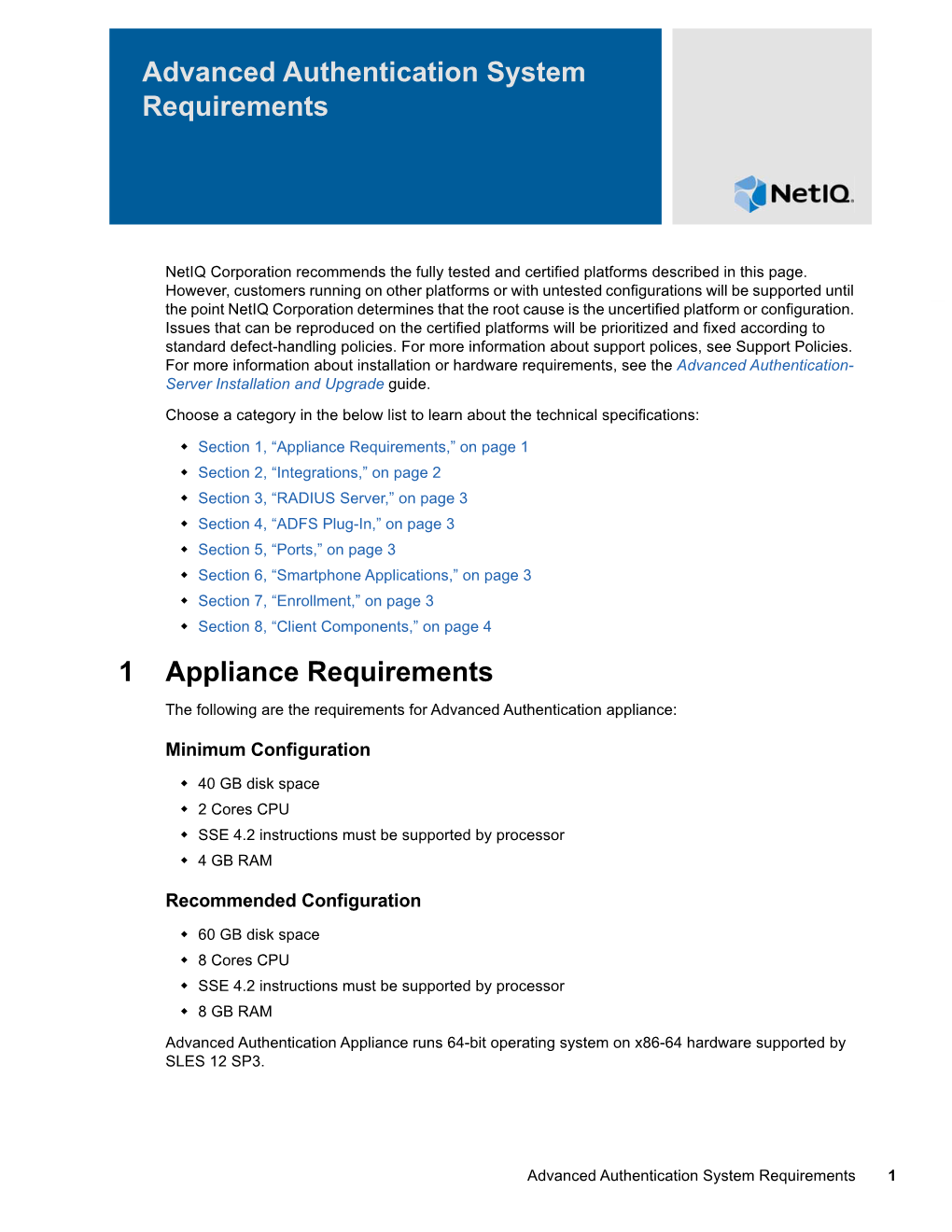 Advanced Authentication System Requirements