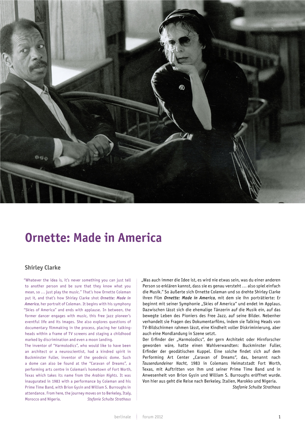 Ornette: Made in America