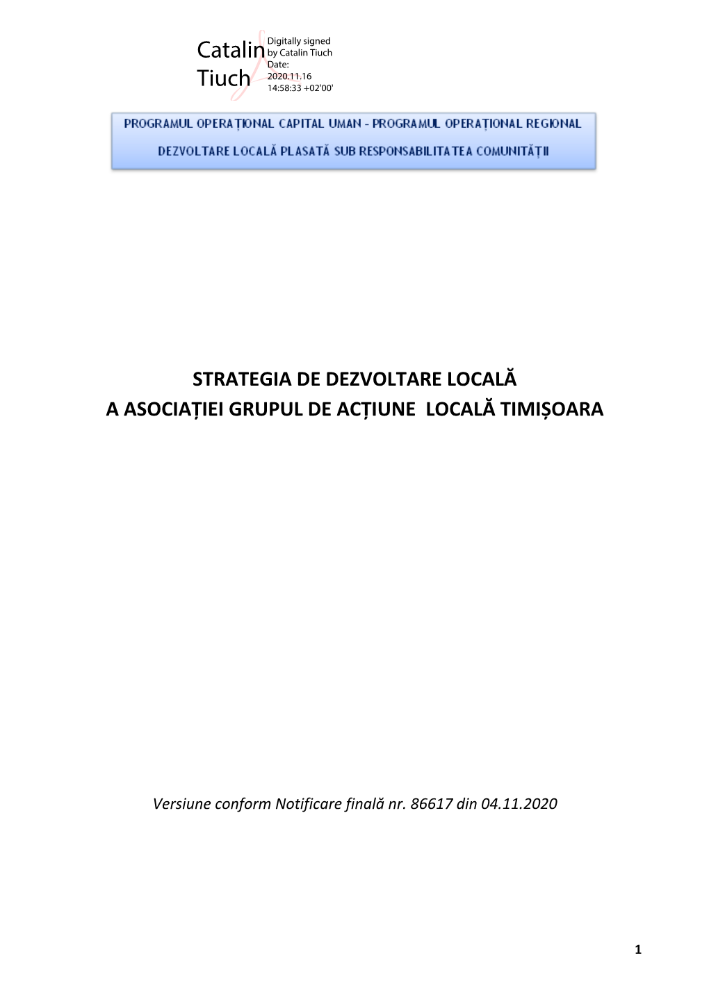 Strategia De Dezvoltare Locală Timișoara