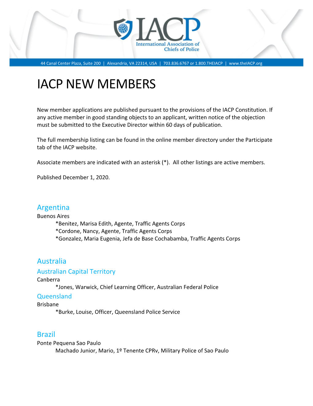 Iacp New Members