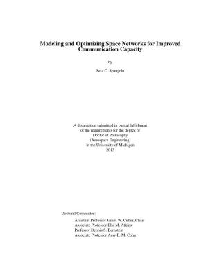 Modeling and Optimizing Space Networks for Improved Communication Capacity