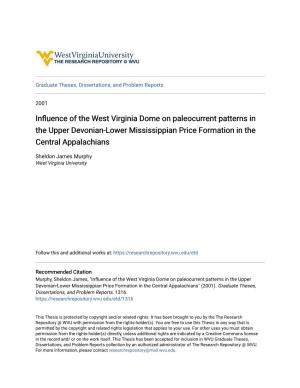 Influence of the West Virginia Dome on Paleocurrent Patterns in the Upper Devonian-Lower Mississippian Price Formation in the Central Appalachians
