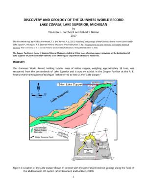 Discovery & Geology of the Guinness World Record Lake Copper, Lake
