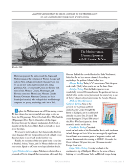 The Mediterranean. 13 Unusual Journeys with R. Crusoe &