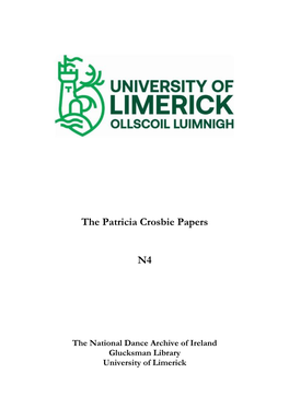 The Patricia Crosbie Papers N4