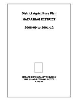 District Agriculture Plan Hazaribag