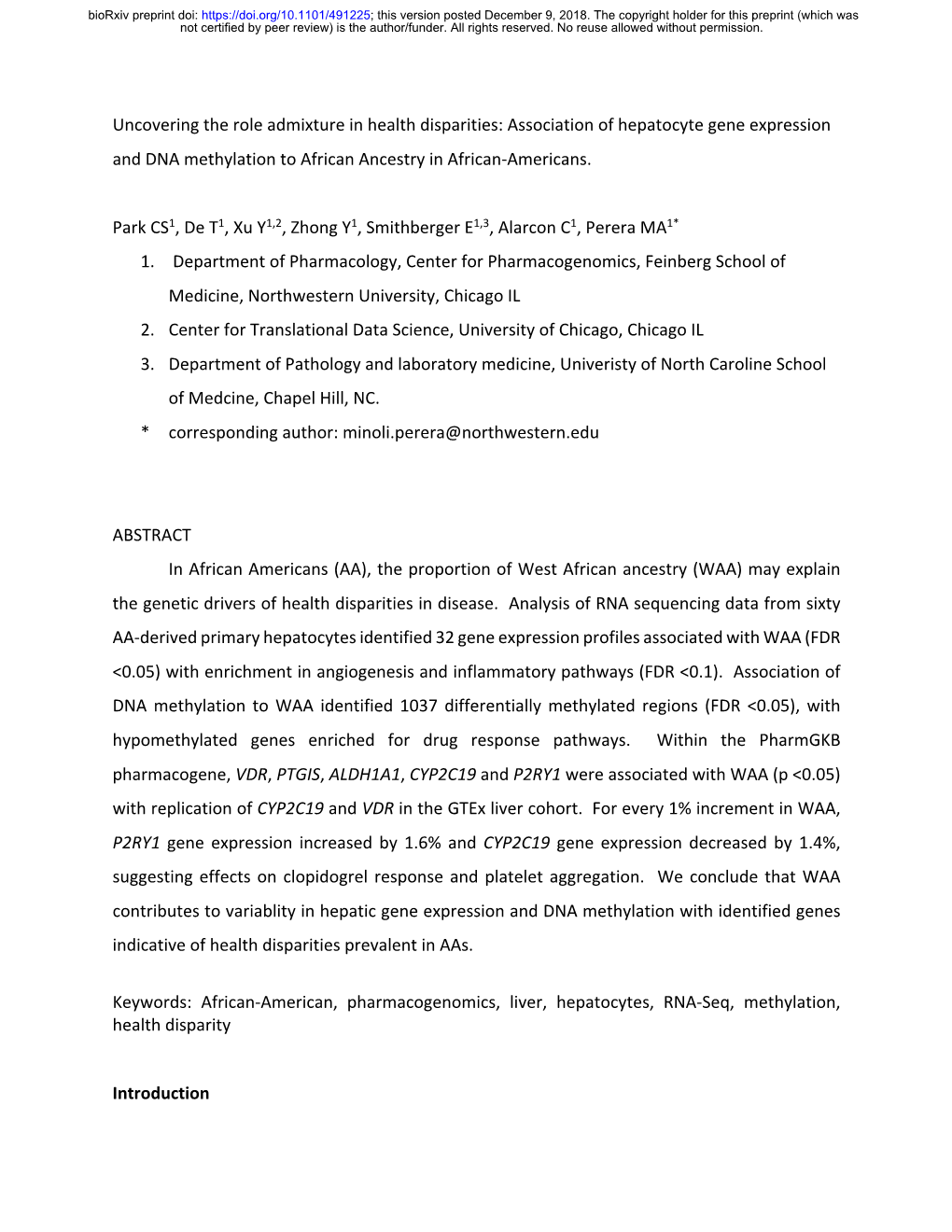 Assocication of Hepatocyte Gene Expression and DNA