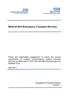 Medical Non-Emergency Transport Services