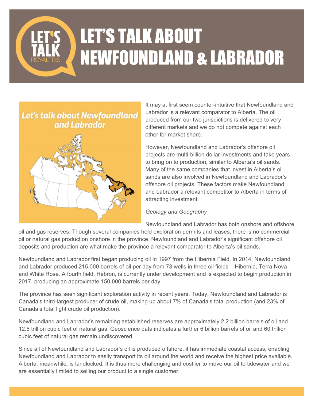 Let's Talk About Newfoundland & Labrador