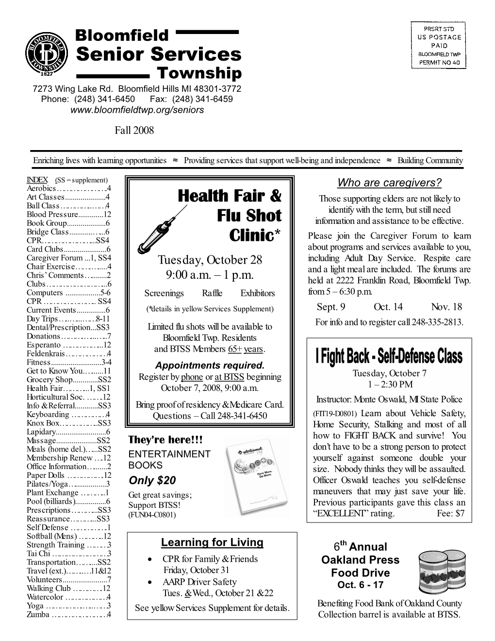 BTSS Newsletter, Fall 2008