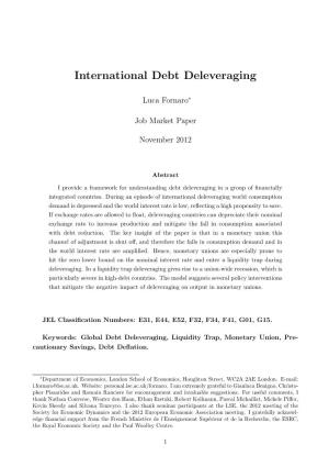 International Debt Deleveraging