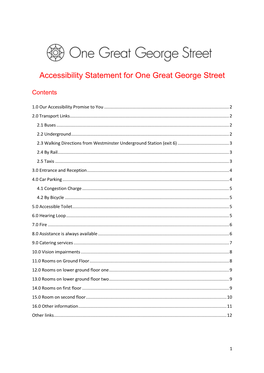 Accessibility Statement for One Great George Street