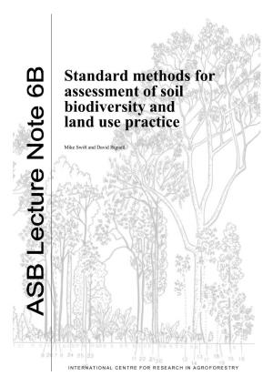 Assessment of Soil Biodiversity and Land Use Practice