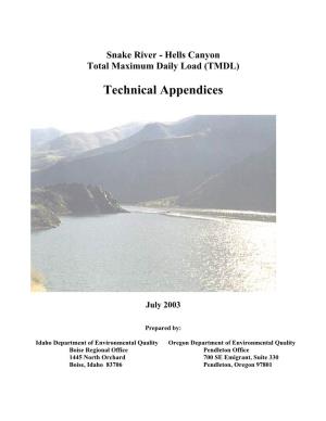 Snake River - Hells Canyon Total Maximum Daily Load (TMDL)