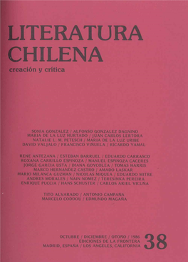 LITERATURA CHILENA Creación Y Crítica