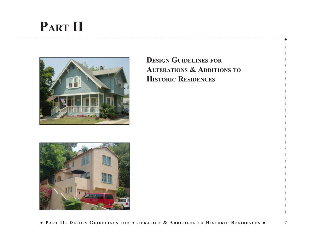 Part II: Historic Homes