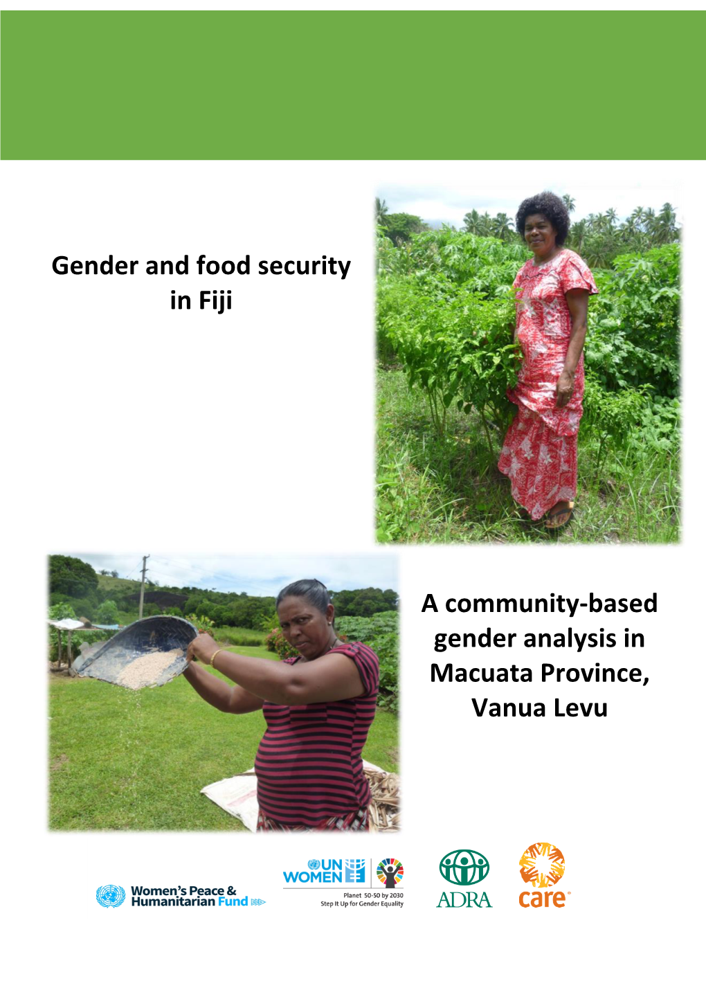 Gender and Food Security in Fiji a Community-Based