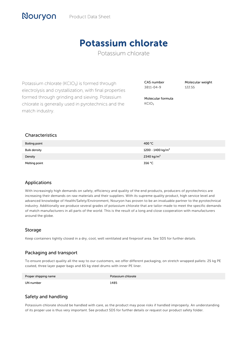 PDS Potassium Chlorate