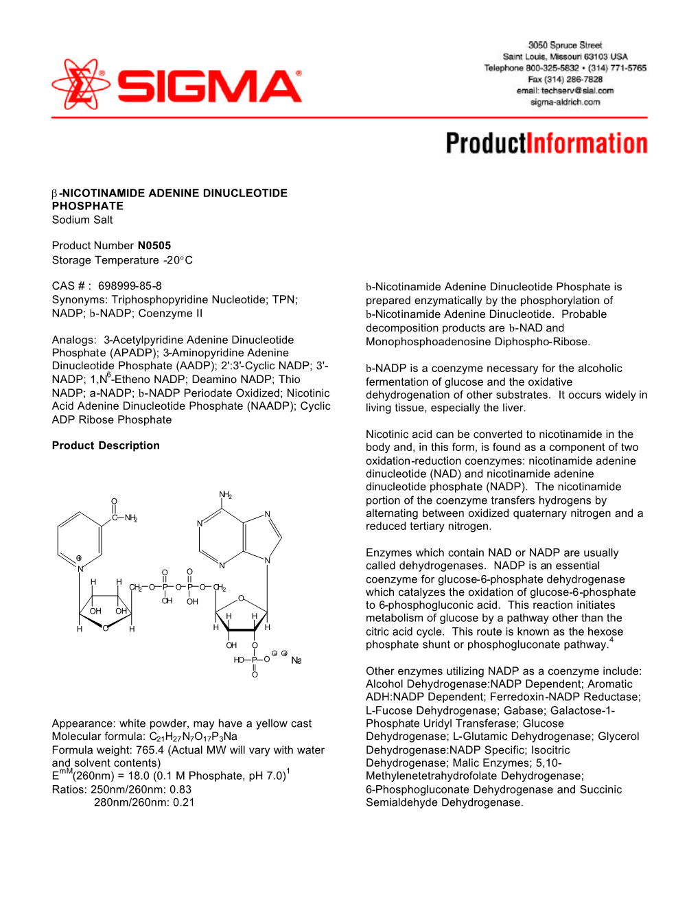 Β-Nicotinamide Adenine Dinucleotide