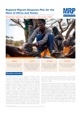 Regional Migrant Response Plan for the Horn of Africa and Yemen Quarterly Updates: Q4 | October - December 2020