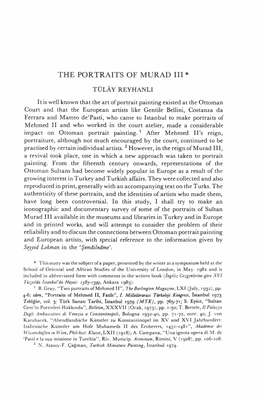 The Portraits of Murad Iii *