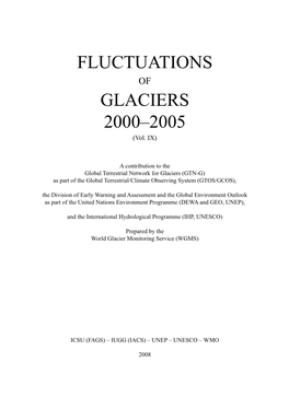 Fluctuations Glaciers 2000–2005