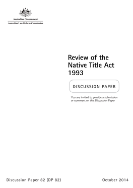 Review of the Native Title Act 1993