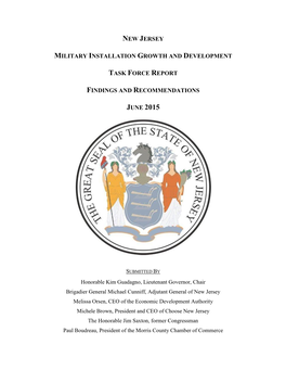 New Jersey Military Installation Growth And