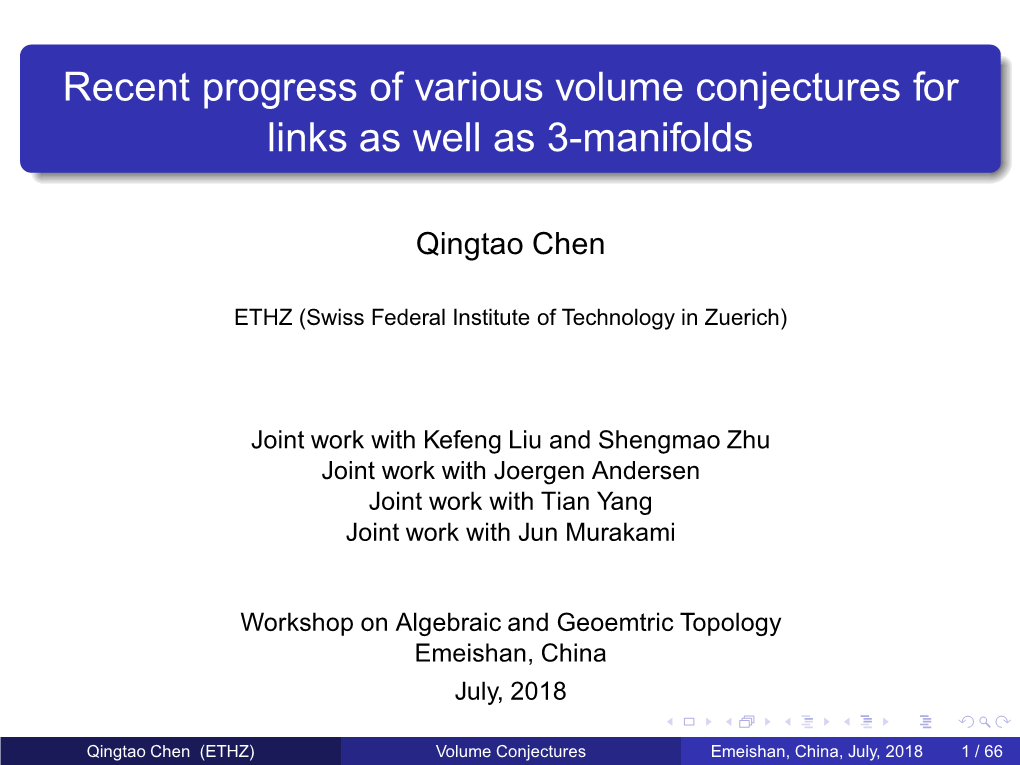 Recent Progress of Various Volume Conjectures for Links As Well As 3-Manifolds