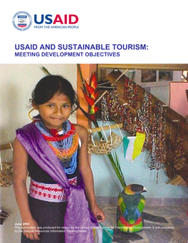 Usaid and Sustainable Tourism: Meeting Development Objectives