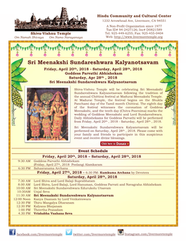 Sri Meenakshi Sundareshwara Kalyanotsavam