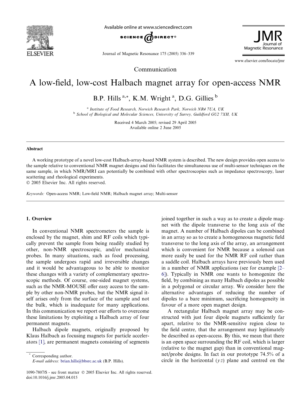 A Low-Field, Low-Cost Halbach Magnet Array for Open-Access