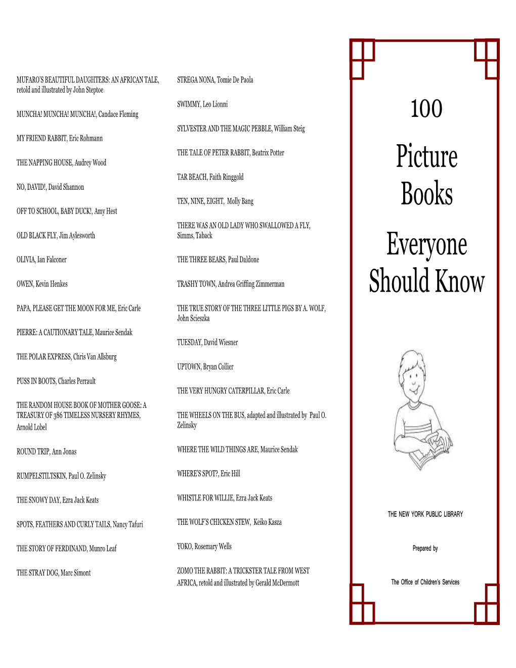 100 Picture Books Everyone Should Know (PDF File)