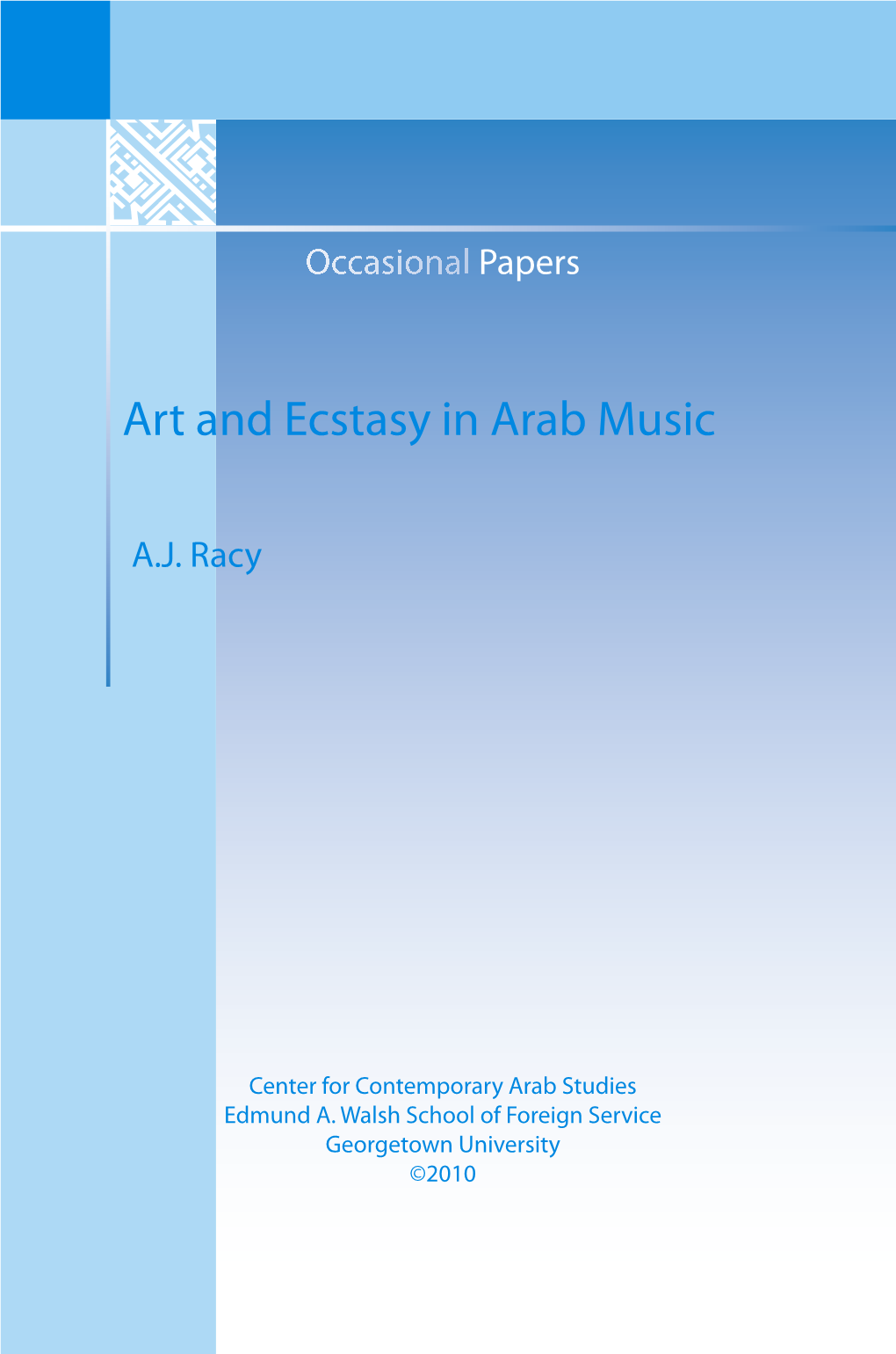 Art and Ecstasy in Arab Music