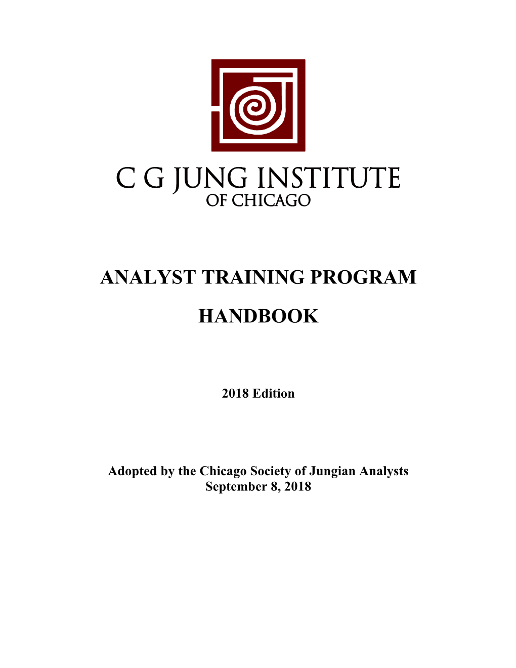 Analyst Training Program Handbook Table of Contents