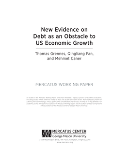 New Evidence on Debt As an Obstacle to US Economic Growth