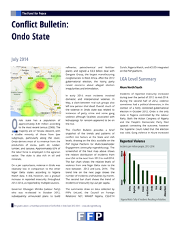 Conflict Bulletin: Ondo State