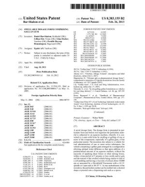 (12) United States Patent (10) Patent No.: US 8,383,155 B2 Bar-Shalom Et Al