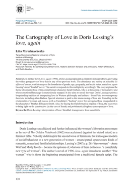 The Cartography of Love in Doris Lessing's Love, Again
