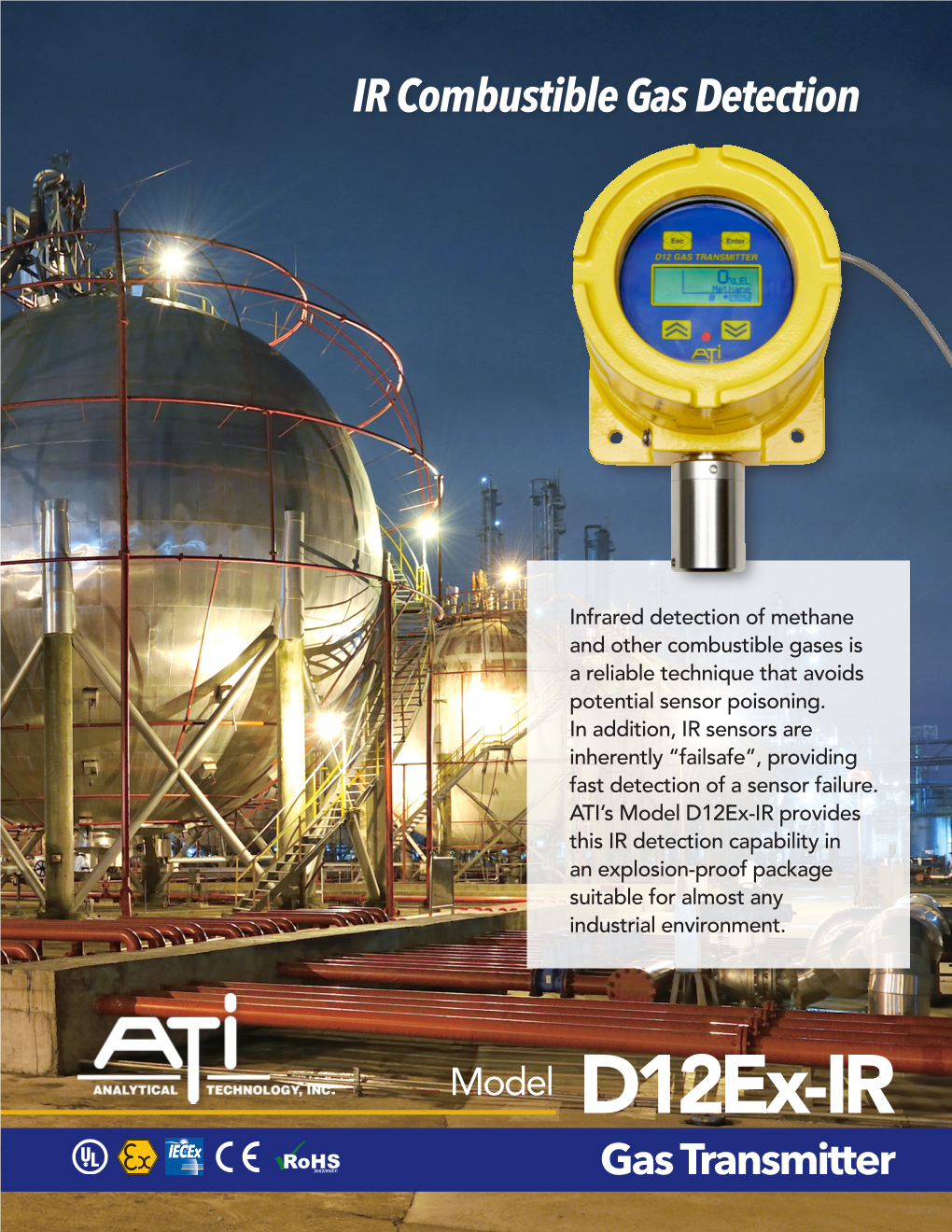 Atis D1ex-IR Combustible Gas Transmitter