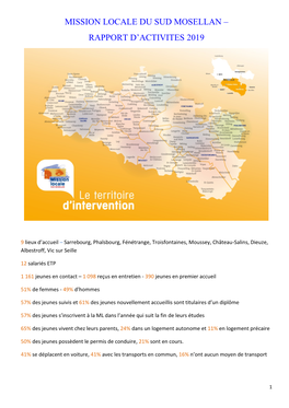 Mission Locale Du Sud Mosellan – Rapport D’Activites 2019